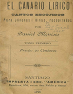 Cubierta para El canario lírico: cantos escojidos para jóvenes i niñas : tomo primero