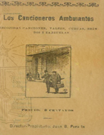 Cubierta para Los cancioneros ambulantes: escojidas canciones, valses, cuecas, brindis i zarzuelas