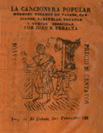 Cubierta para Teatro de los cantares: hermoso folletos de valses, canciones, zarzuelas, tonadas, i cuecas