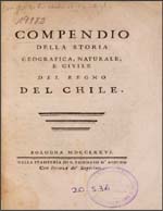 Cubierta para Compendio della storia geografica, naturale, e civile del regno del Chile