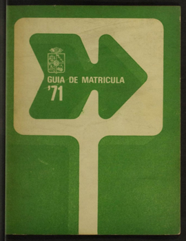 Cubierta para Guía Matrícula: año académico 1971
