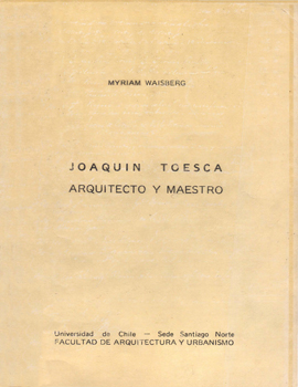 Cubierta para Joaquin Toesca arquitecto y maestro