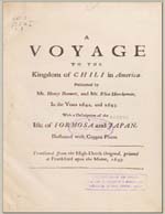 Cubierta para A voyage to the Kingdom of Chili in America: performed by Henry Brewer, and Elias Herckeman, in the years 1642, and 1643 ; with a description of the Isle of Formosa and Japan : [p. 505-539]