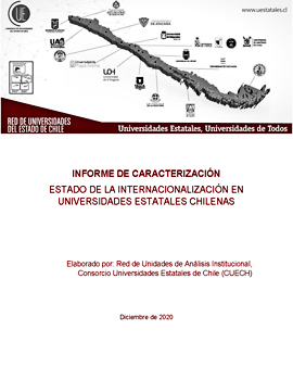Cubierta para Informe de caracterización: Estado de la Internacionalización en Universidades Estatales Chilenas
