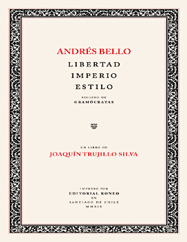Cubierta para Andrés Bello: libertad, imperio, estilo