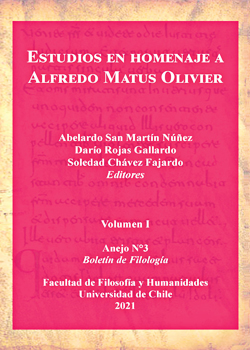 Cubierta para Estudios en homenaje a Alfredo Matus Olivier. Volumen I: Anejo N°3 Boletín de Filología