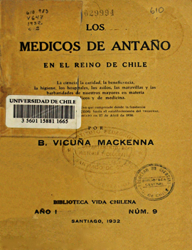 Cubierta para Los médicos de antaño en el reino de Chile