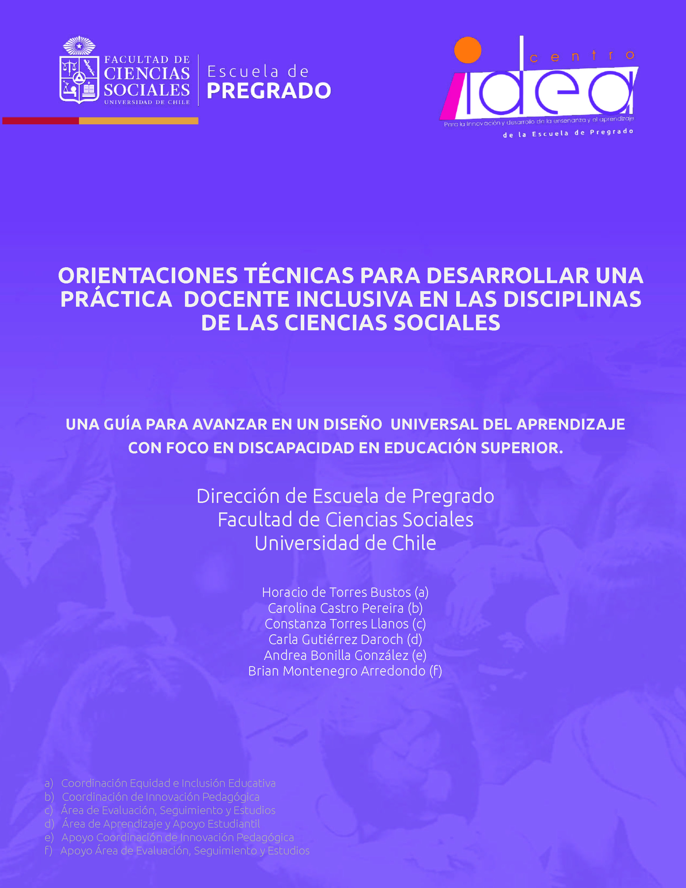 Cubierta para Orientaciones técnicas para desarrollar una práctica docente inclusiva en las disciplinas de las ciencias sociales