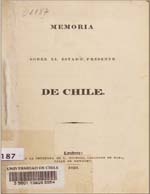 Cubierta para Memoria sobre el estado presente de Chile