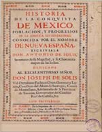 Cubierta para Historia de la conquista de Mexico: poblacion, y progressos de la America septentrional : conocida por el nombre de Nueva España