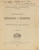 Cubierta para Sinopsis estadística y jeográfica de la República de Chile en 1899