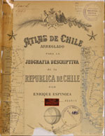 Cubierta para Atlas de Chile arreglado para la jeografía descriptiva de la República de Chile