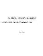 Cubierta para La deuda externa en Chile entre 1822 y la década de 1980
