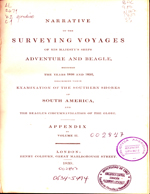Cubierta para Narrative of the surveying voyages of his majesty's ships Adventure and Beagle (vol.2- Appendix): Narrative of the surveying voyages of his majesty's ships Adventure and Beagle (vol.2- Appendix)