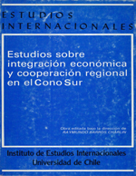 Cubierta para Estudios sobre integración económica y cooperación regional en el Cono Sur
