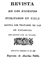 Cubierta para Revista de los escritos publicados en Chile contra los tratados de paz de Paucarpata