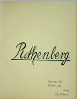 Cubierta para Rothenberg: begonnen 1924, beendet 1939