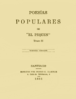 Cubierta para Poesías populares: de "El Pequén" tomo II