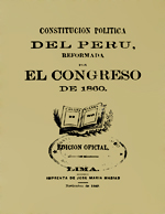 Cubierta para Constitución política del Perú: Reformada por el Congreso de 1860