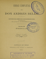 Cubierta para Poesías: Obras completas de Don Andrés Bello