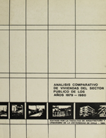 Cubierta para Análisis comparativo de viviendas del sector público de los años 1979-1980