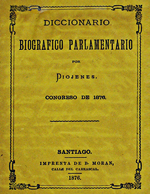 Cubierta para Diccionario biográfico parlamentario: congreso de 1876