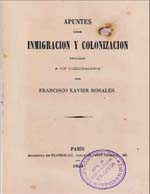 Cubierta para Apuntes sobre inmigración y colonización: dedicados a sus conciudadanos