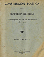 Cubierta para Constitución Política de la República de Chile promulgada el 18 de septiembre de 1925