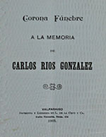 Cubierta para Corona fúnebre a la memoria de Carlos Ríos González