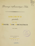 Cubierta para Archivo epistolar de don Miguel Luis Amunátegui Tomo II
