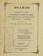 Cubierta para Diario del viage explorador de las corbetas españolas "Descubierta" y "Atrevida": en los años de 1789 á 1794