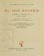 Cubierta para El son entero: suma poética 1929-1946 con una carta de D. Miguel de Unamuno