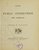 Cubierta para Notes on public instruction in Chile