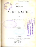 Cubierta para Notice sur le Chili