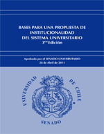 Cubierta para Bases para una propuesta de institucionalidad del sistema universitario