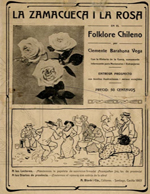 Cubierta para La zamacueca i la rosa en el folklore chileno