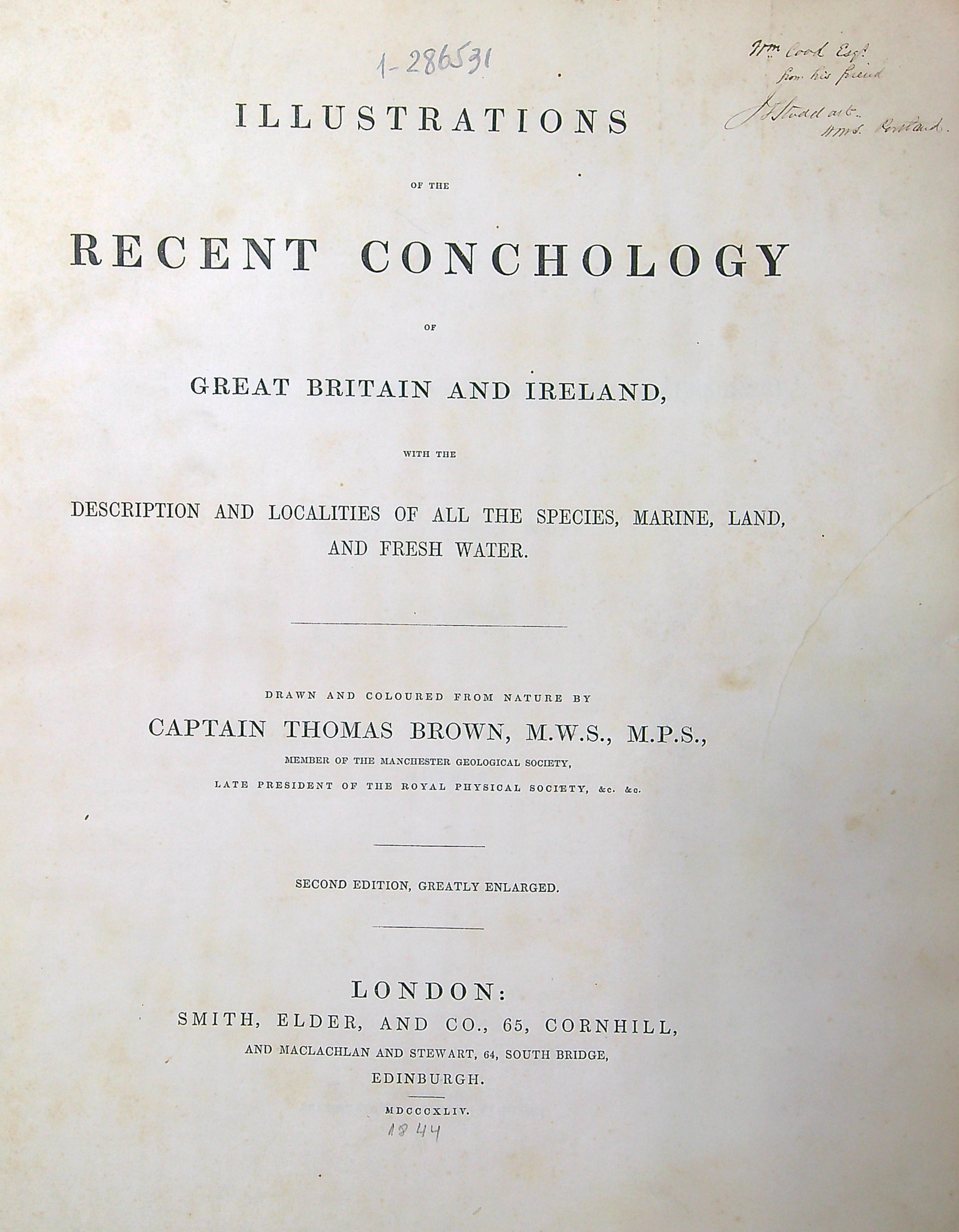 Cubierta para Illustrations of the recent conchology of Great Britain and Ireland: with the description and localities of all the species, marine, land and fresh water