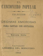 Cubierta para El cancionero popular: colección de décimas amorosas para cantar con guitarra : tercera serie