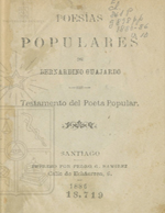 Cubierta para Poesías populares: Testamento del poeta popular : tomo X