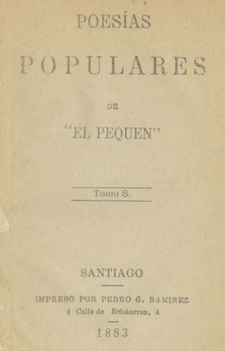 Cubierta para Poesías populares de "El Pequén"