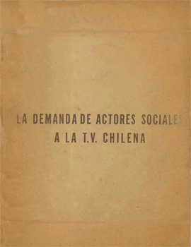 Cubierta para La demanda de actores sociales a la T.V. chilena